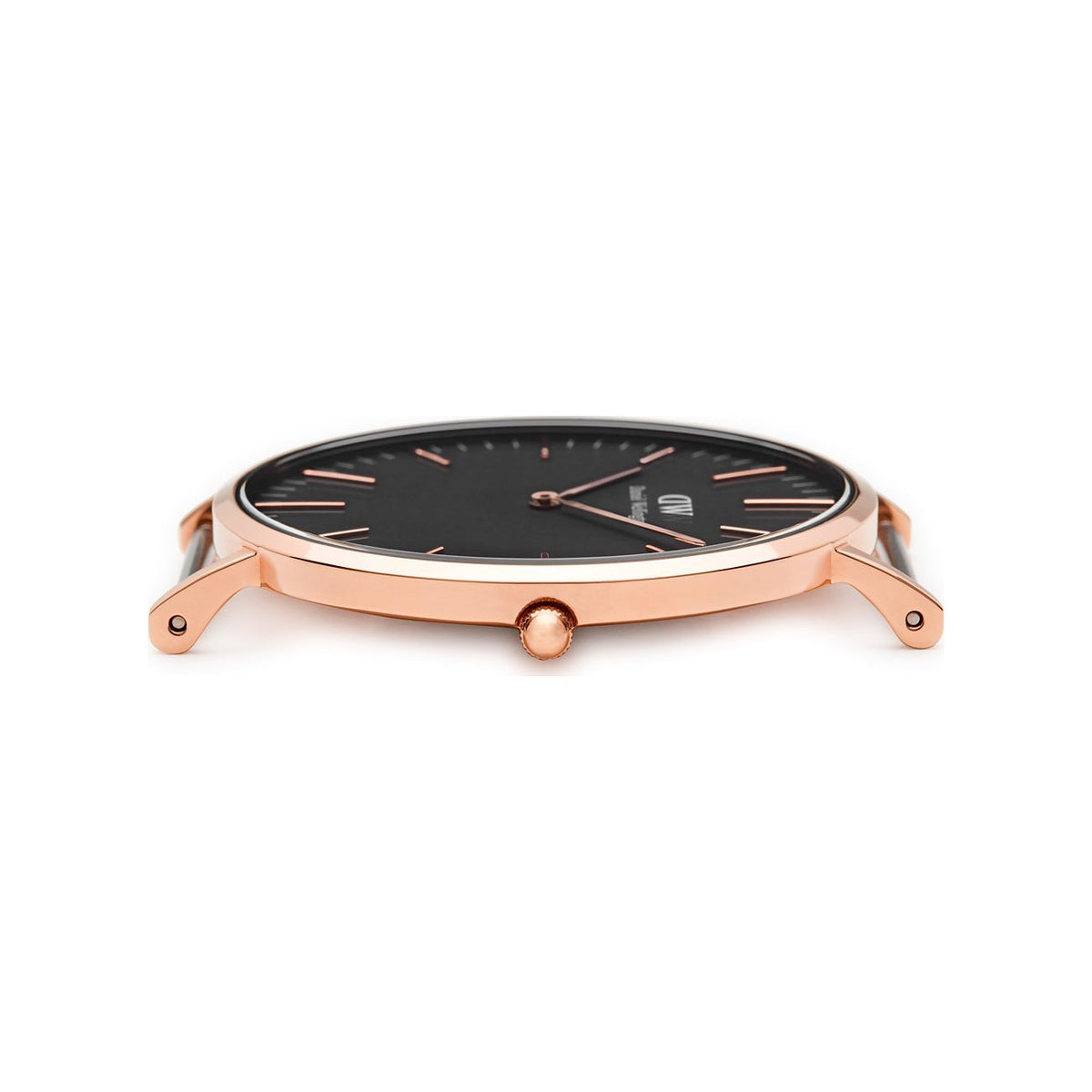 Daniel Wellington Analoguhr Unisex Classic Sheffield Roségoldfarben Schwarz DW00100127