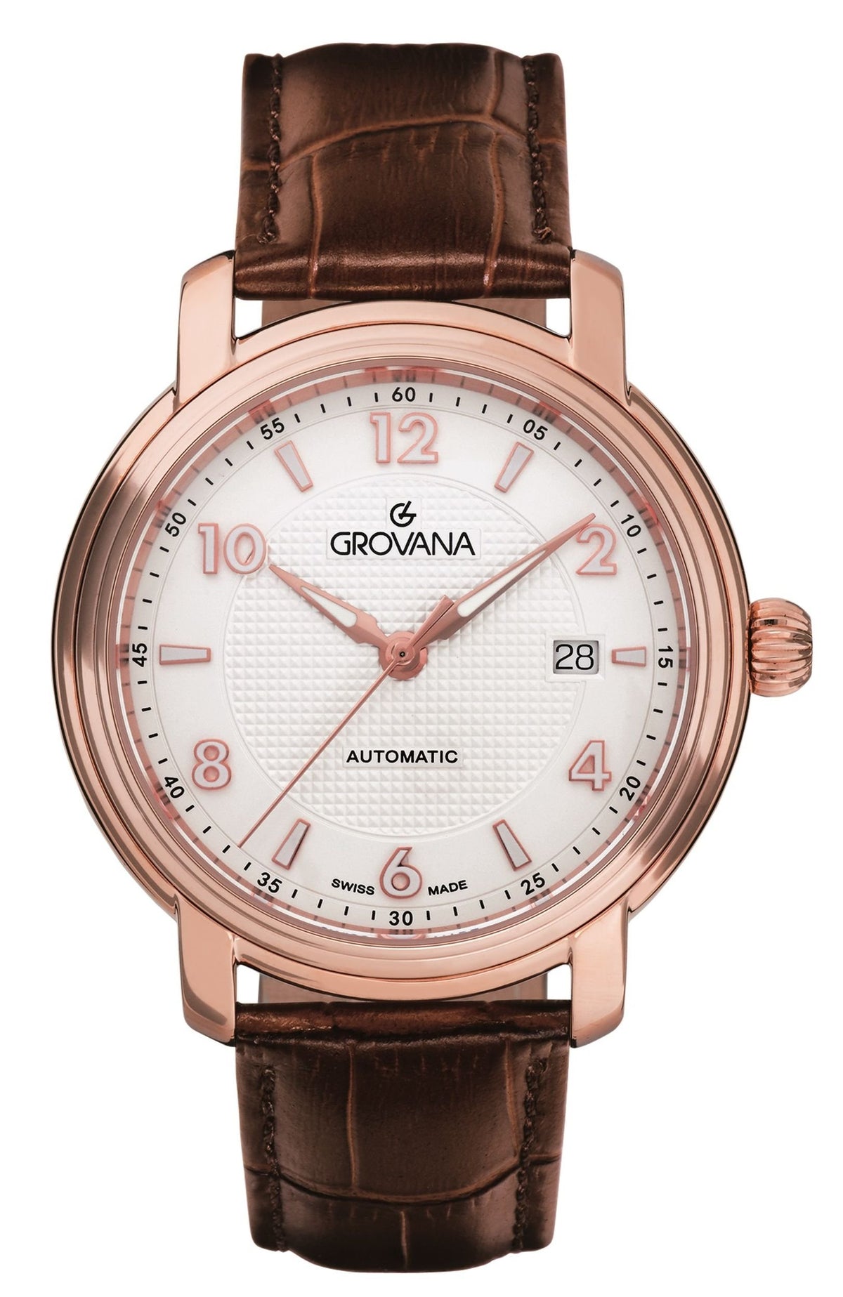 Grovana Armbanduhr Herren St Andrews Fairway Roségold Weiß 1703.2562