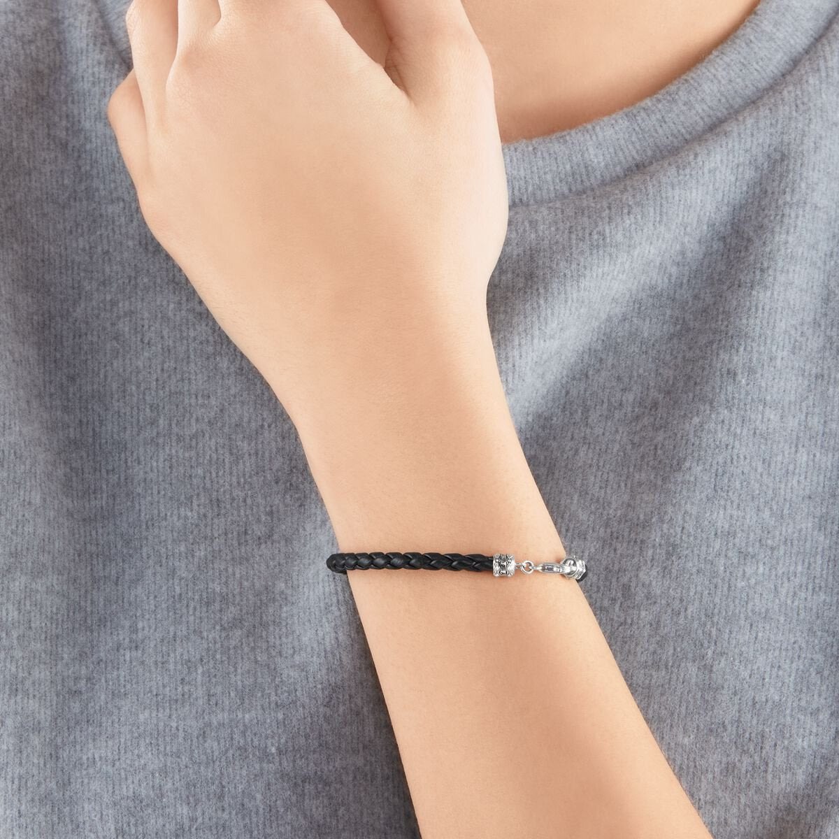 THOMAS SABO Armband Unisex Geflochtenes Leder Schwarz A2011‑682‑11