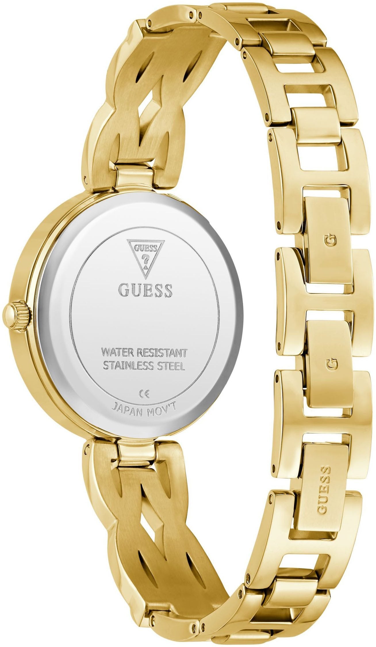 Guess Armbanduhr Damen Ladies Gold Tone Analog Watch Gold GW0868L2