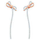 Swarovski Ohrringe Damen Lifelong Bow Weiß Roségold 5447083