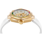 Philipp Plein Damenuhr High‑Conic $KULL SPIKES LADY Weiß / Gold PWADA0324