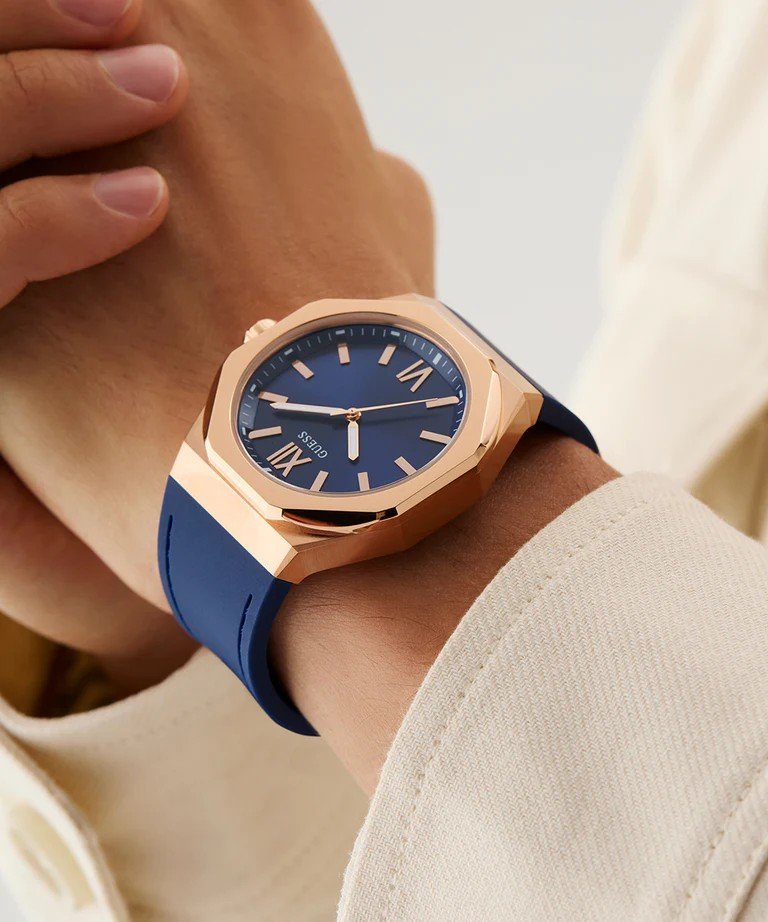 Guess Armbanduhr Herren Emperor GW0850G3 Blau/Roségold