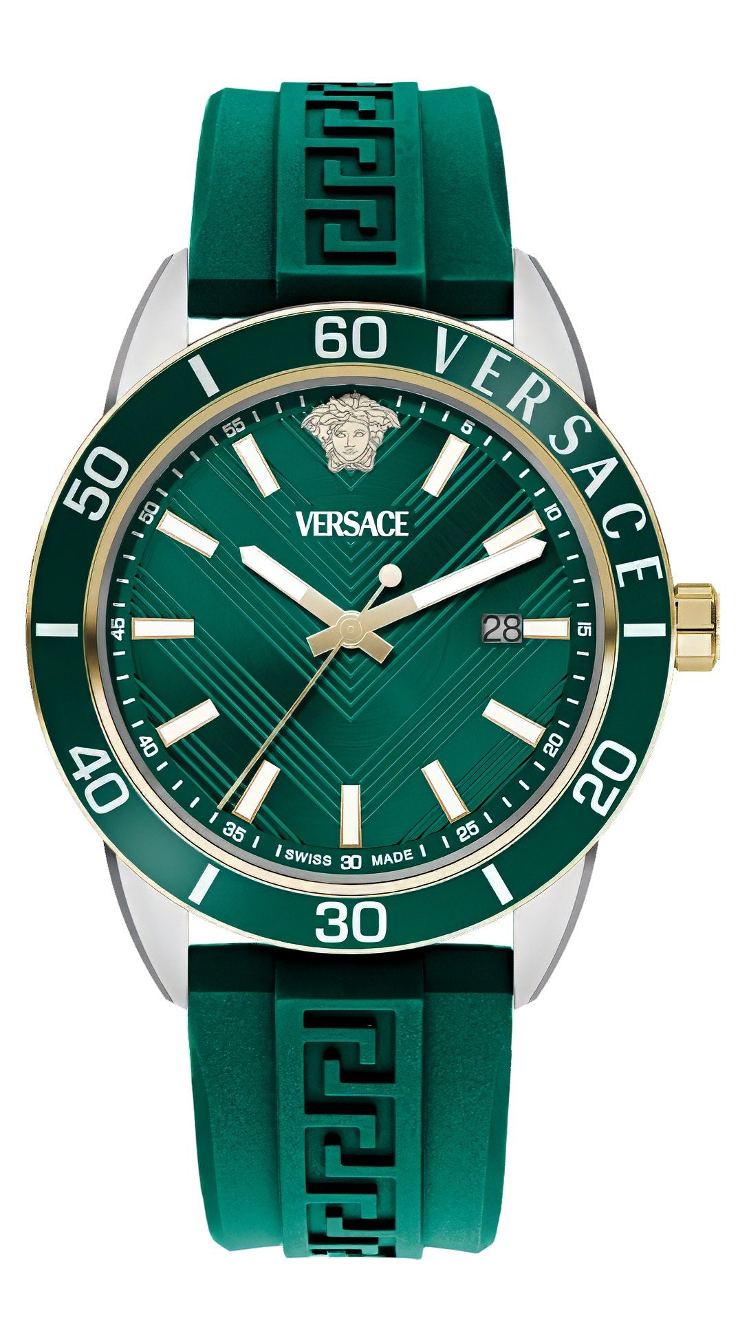 Versace Herren Armbanduhr Greca Urban Grün VEYCA0124