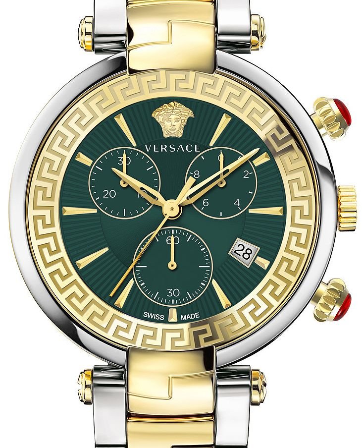 Versace Damen Armbanduhr Chronograph Revive 41mm Armband Edelstahl VE2M005 21