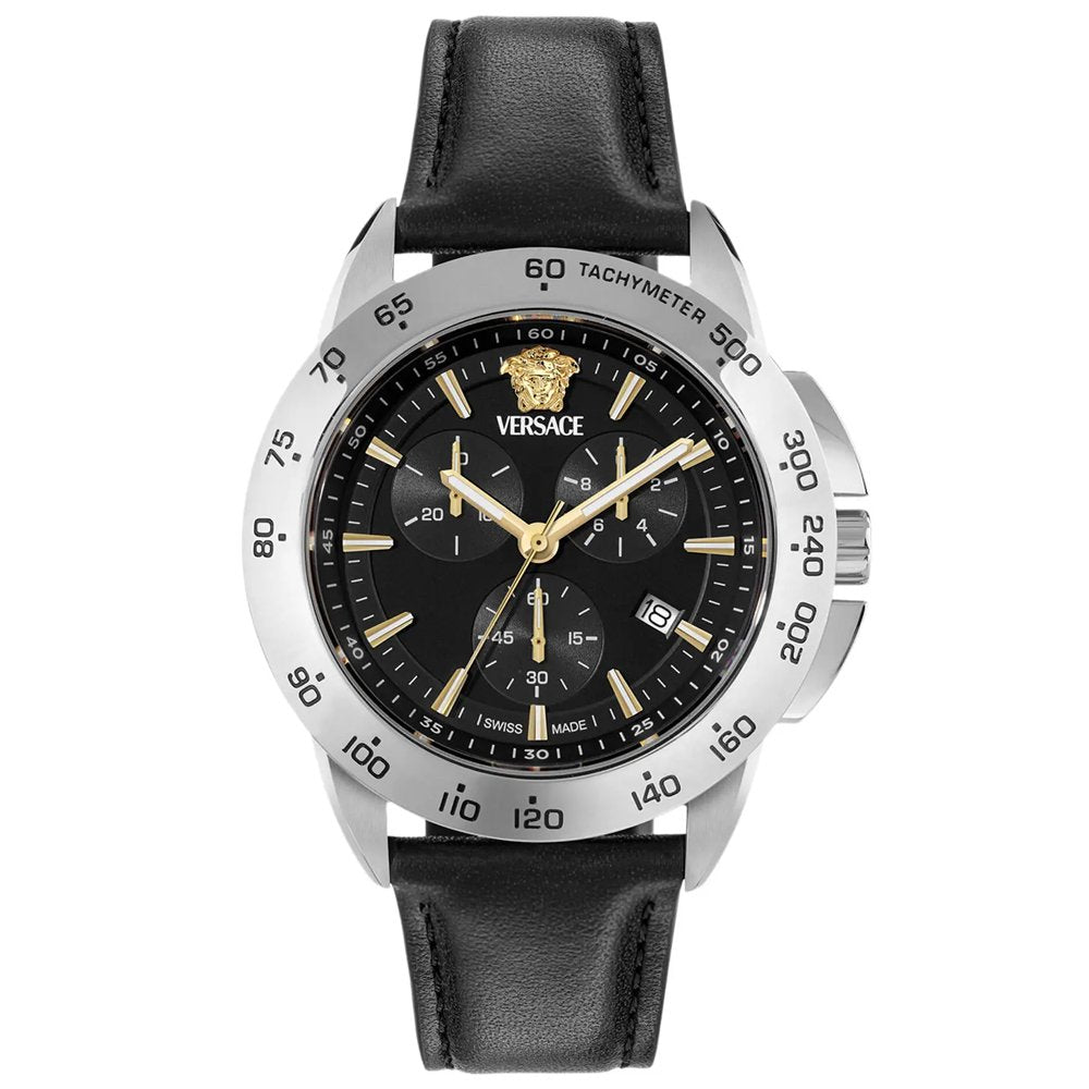 Versace Uhr Herren V‑Sport Chrono Schwarz/Silber VEKIA0125