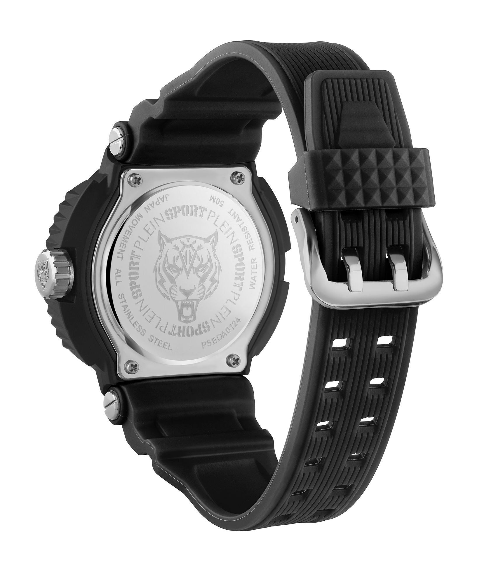 Philipp Plein Unisex Uhr Tiger Power PSEDA0124 Schwarz Kunststoff 45 mm