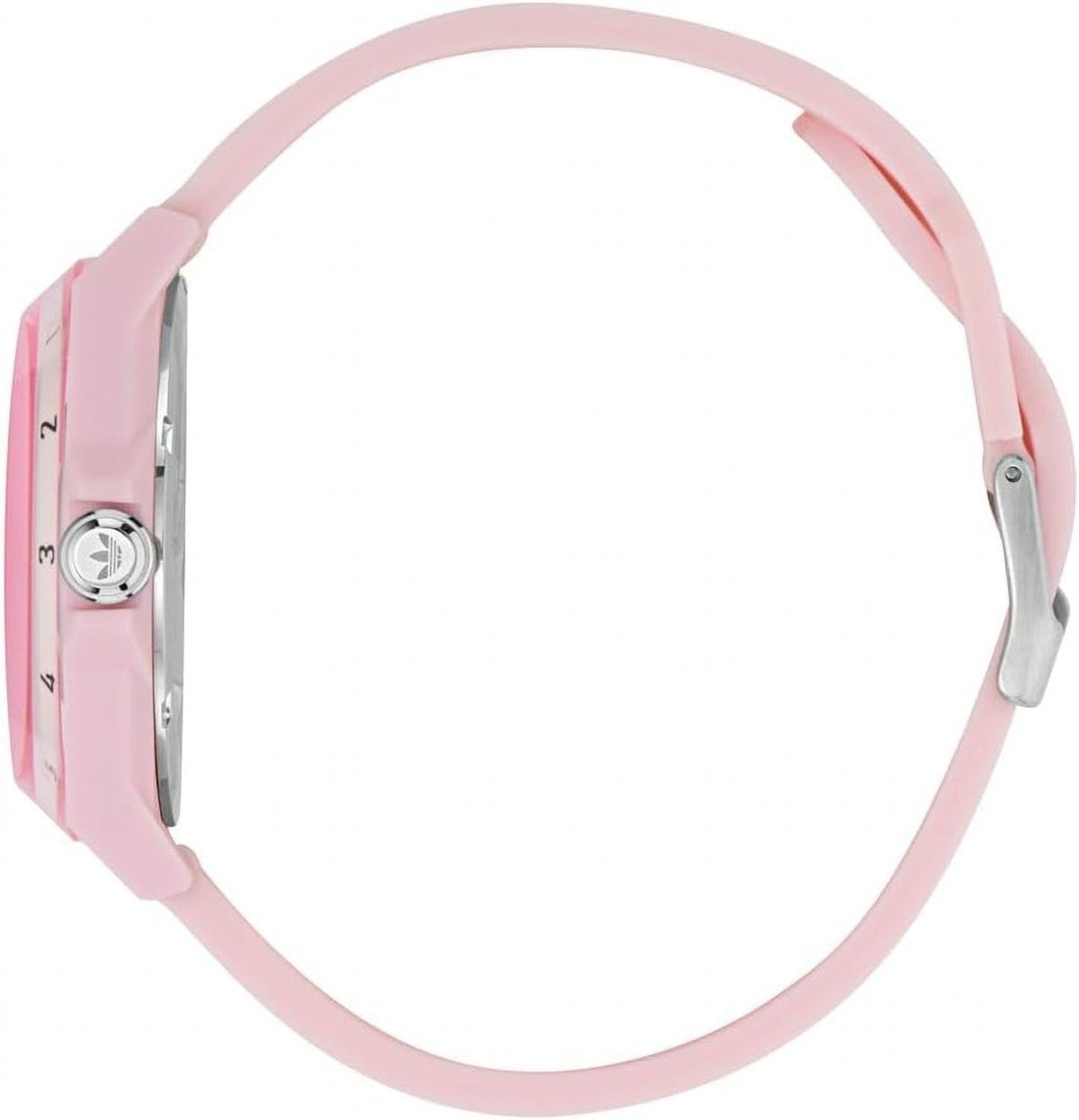 adidas Project Four SOLAR Unisex Armbanduhr, Solar-Dreizeigerwerk Analog, Kunststoff, 41 mm, Kunststoffarmband, Pink, 5 bar, Zifferblattfarbe: Weiß, AOST25531