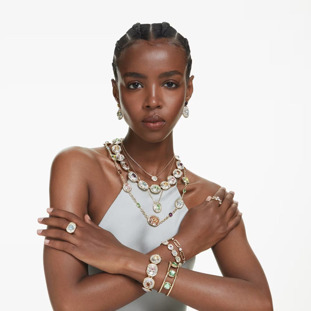 Swarovski Armband Damen Chroma cuff multicolor gold S 5721649