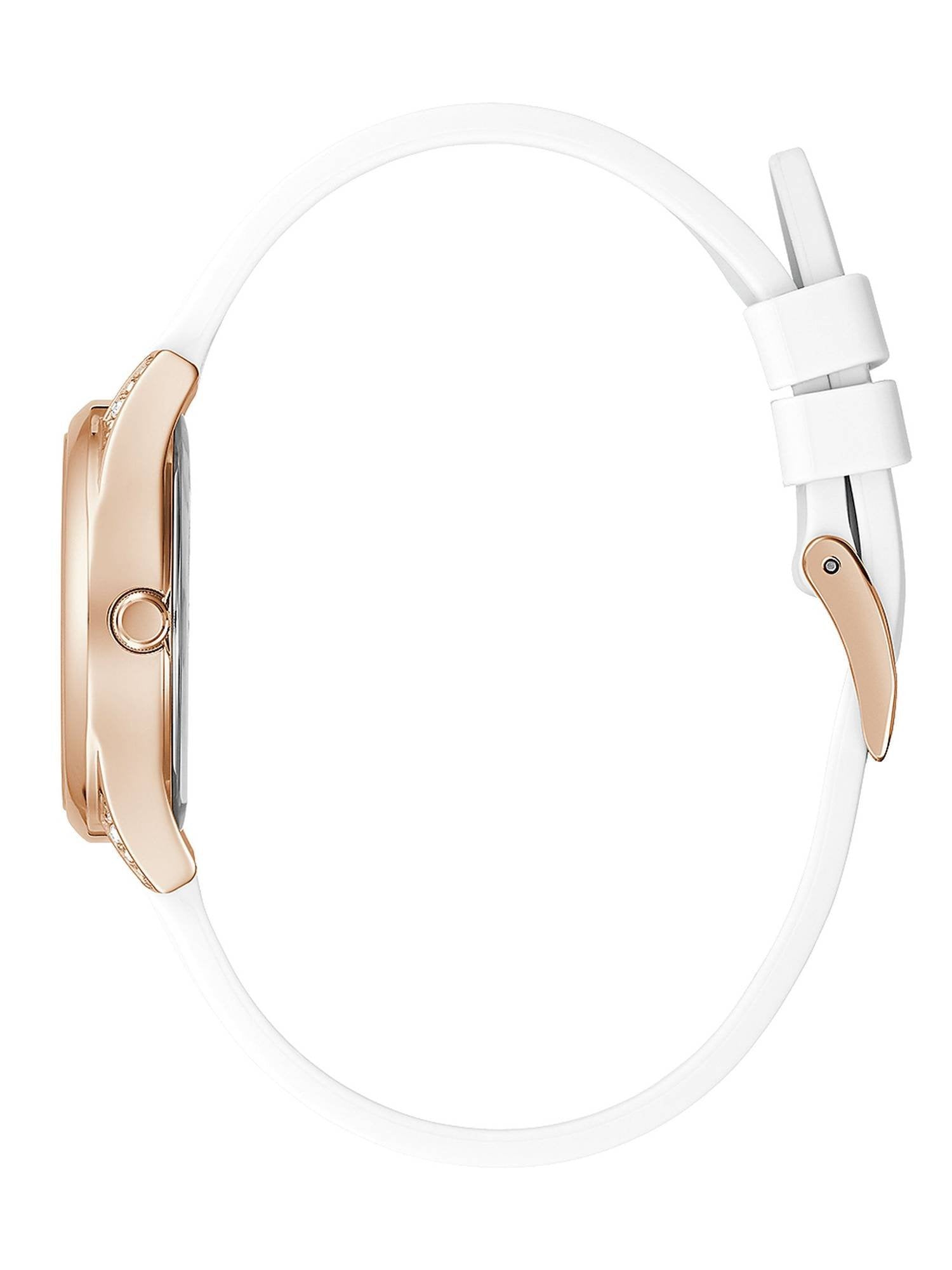 Guess Damen Armbanduhr Pearl Weiß, Roségold GW0381L3