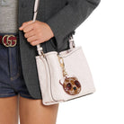 Gucci Taschenanhänger Unisex Panda Bag Charm Braun Rosa 821890-JAAKE-8148