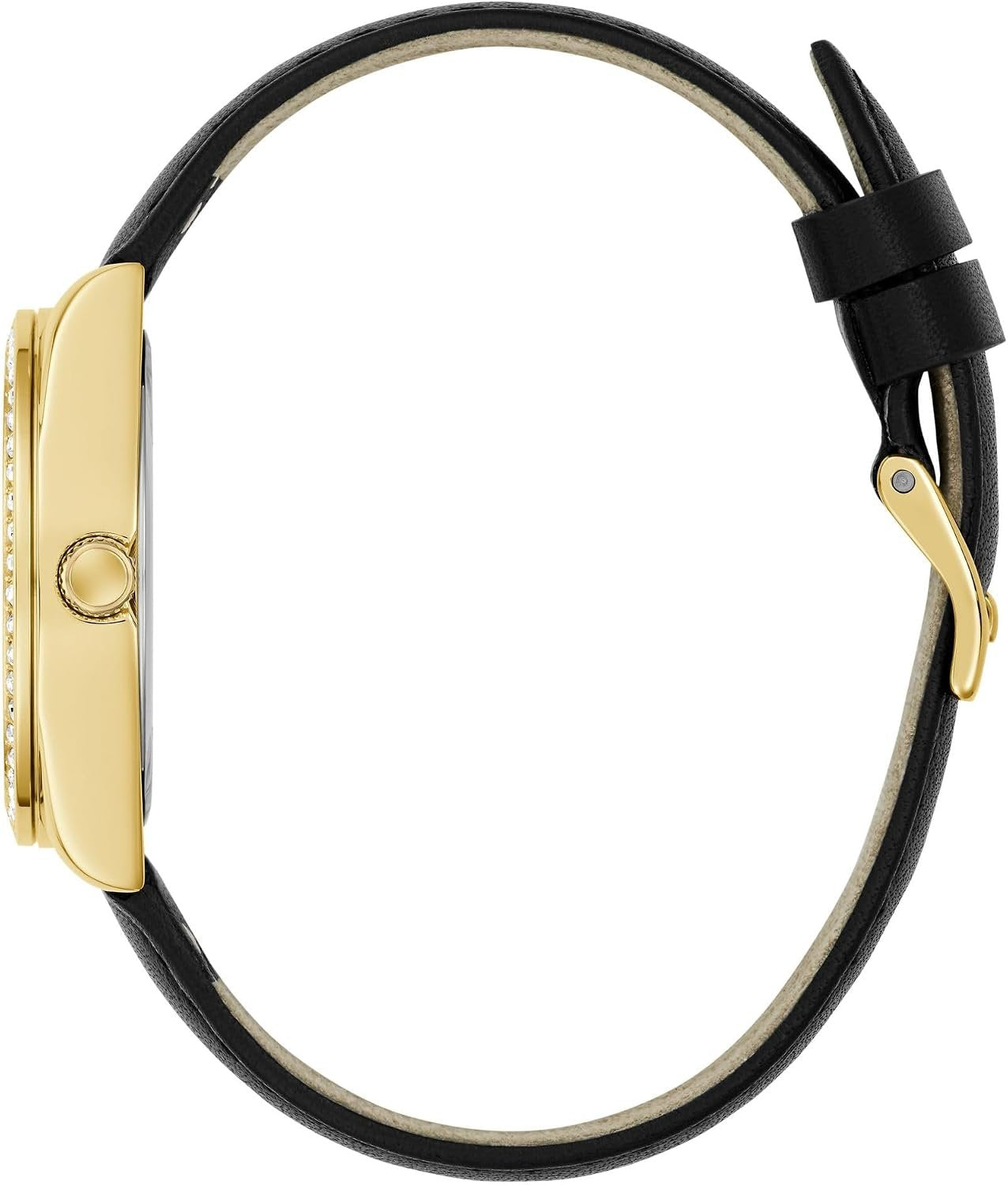 Guess Analoguhr Damen Black Gold Tone Analog Watch Gold/Schwarz GW0989L2