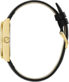 Guess Analoguhr Damen Black Gold Tone Analog Watch Gold/Schwarz GW0989L2