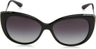 Bulgari Damen 0BV8178 901/8G 57 Sonnenbrille, Schwarz (Black/Gradient)