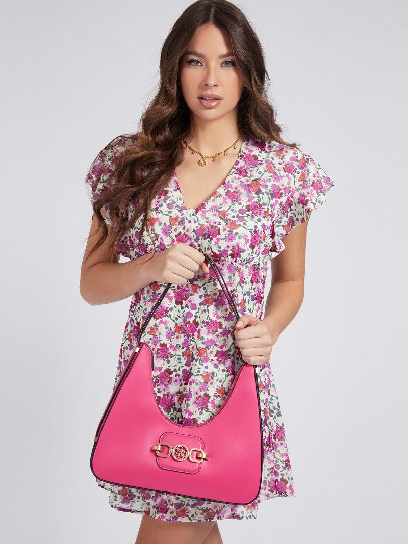 Guess Schultertasche Hobobag Hensely Fuchsia HWVS8113020