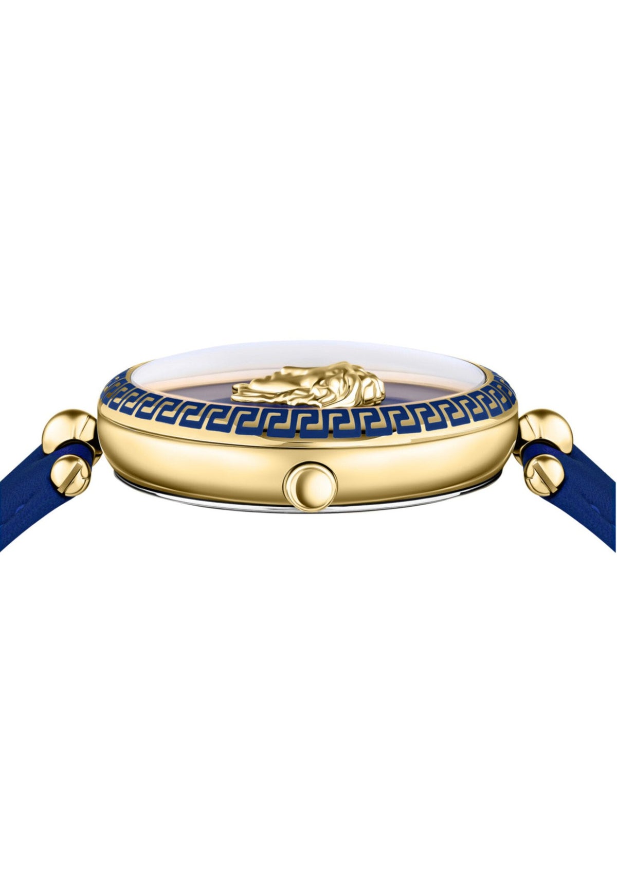 Versace Damen Armbanduhr PALAZZO 39 mm Leder Armband blau VECO021 22