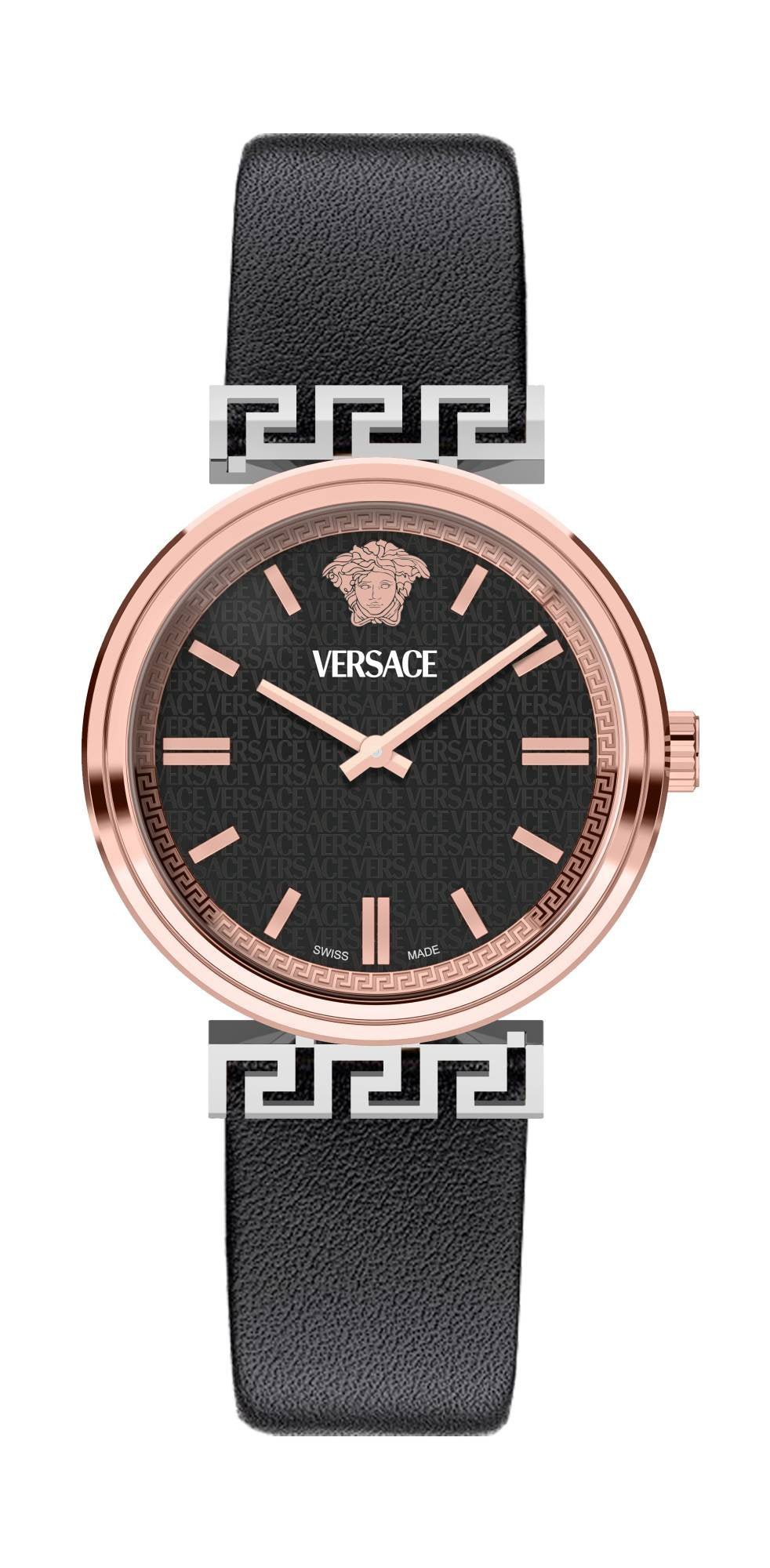 Versace Damen Armbanduhr MYTHOS VETCA schwarz rosegold VETCA0224