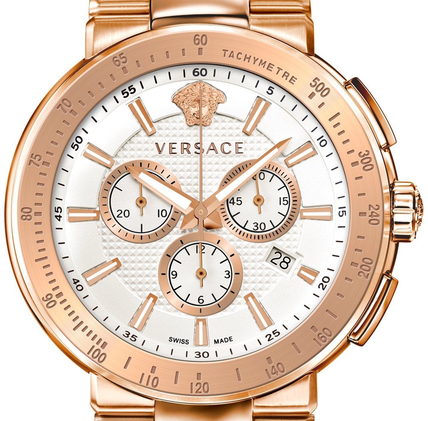 Versace Herren Armbanduhr  Mystique Sport 46 mm Chronograph Armband Edelstahl VFG180016