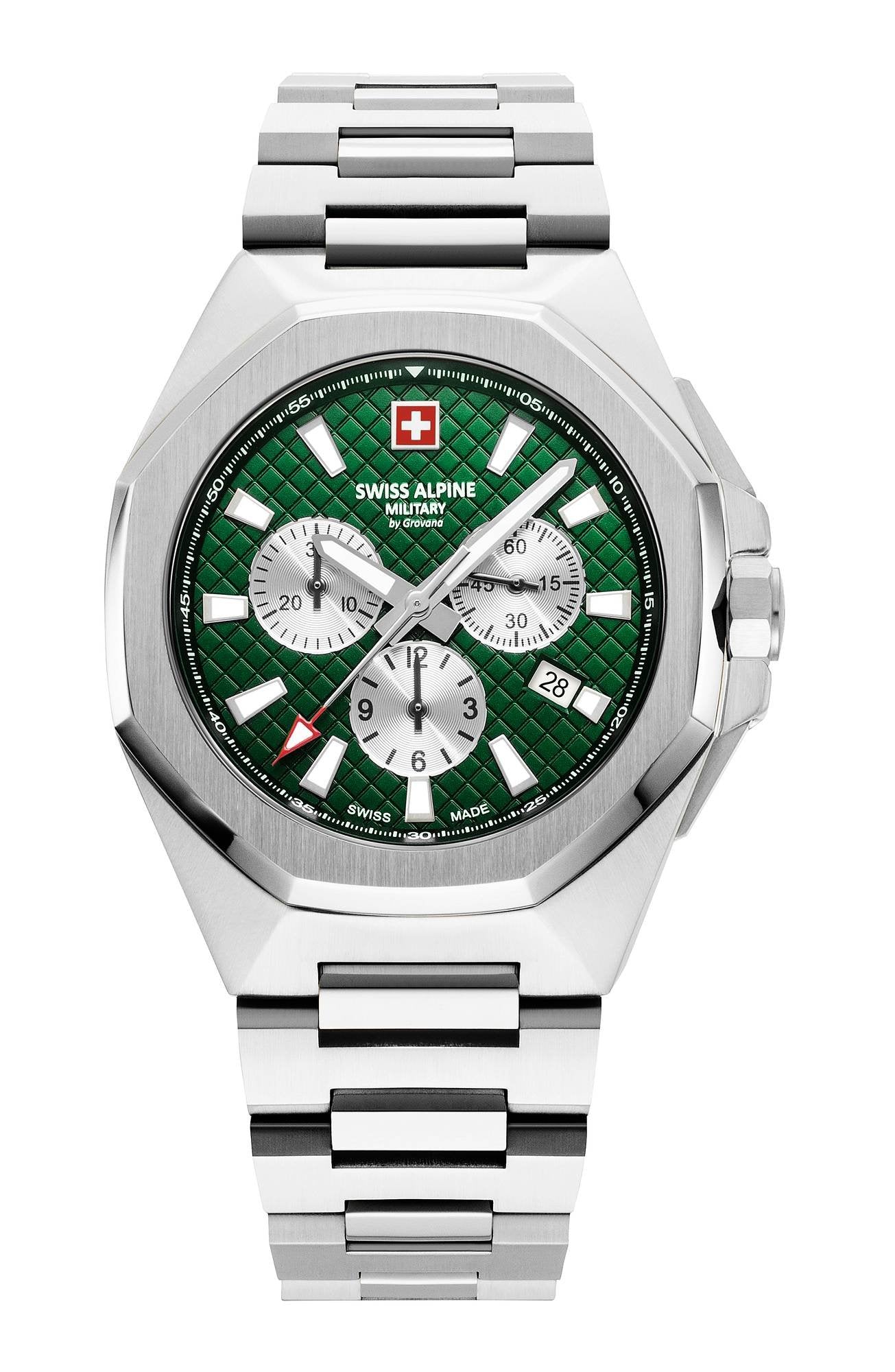 Swiss Alpine Military Herren Armbanduhr 42 mm Avenger silber 7005.9134