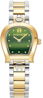 Aigner Uhr Damen Ancona Silber Gold Grün AGW.248003