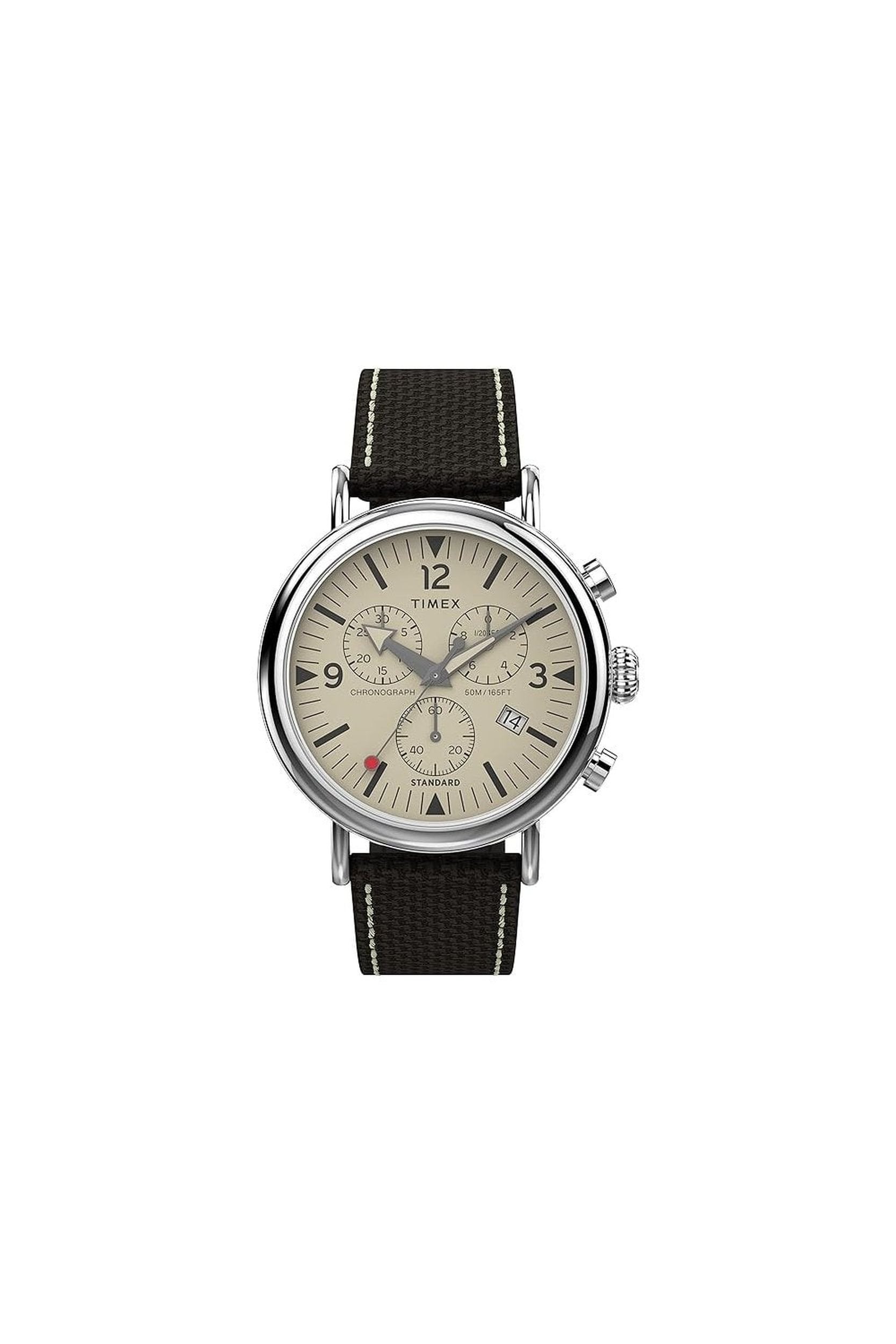 Timex Chronograph Herren Waterbury Standard Chronograph Silber/Braun TW2V43800