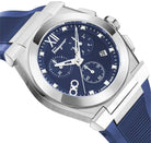 Salvatore Ferragamo Uhr Unisex Vega Chrono Silicone Silber und Blau SF5D00225