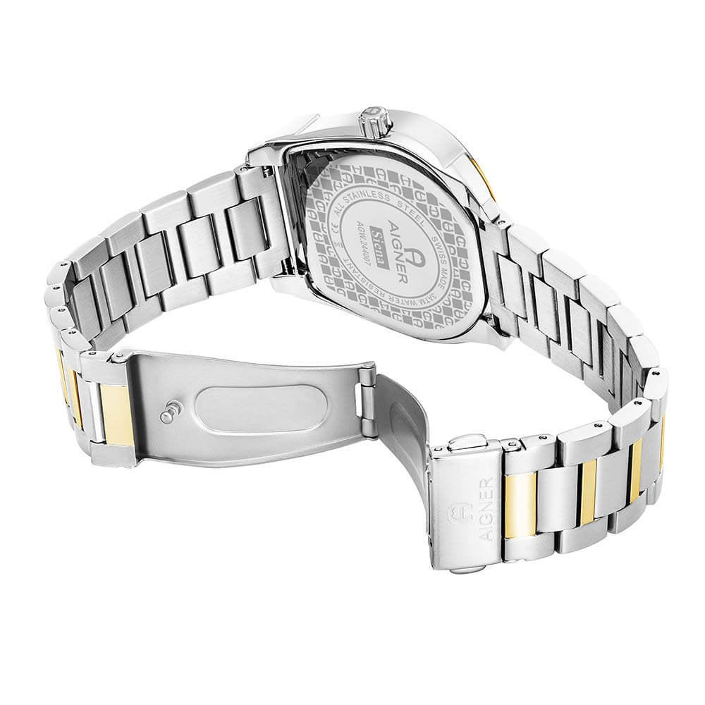 Aigner Armbanduhr Herren Siena Silber Gold AGW.244007