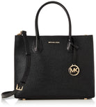 Michael Kors Shopper Damen Mercer Large Genarbtes Leder Accordion Schwarz 35T2GM9S3L