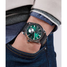 Guess Herren Armbanduhr GREYSON GW0793G1 Schwarz Silber Grün
