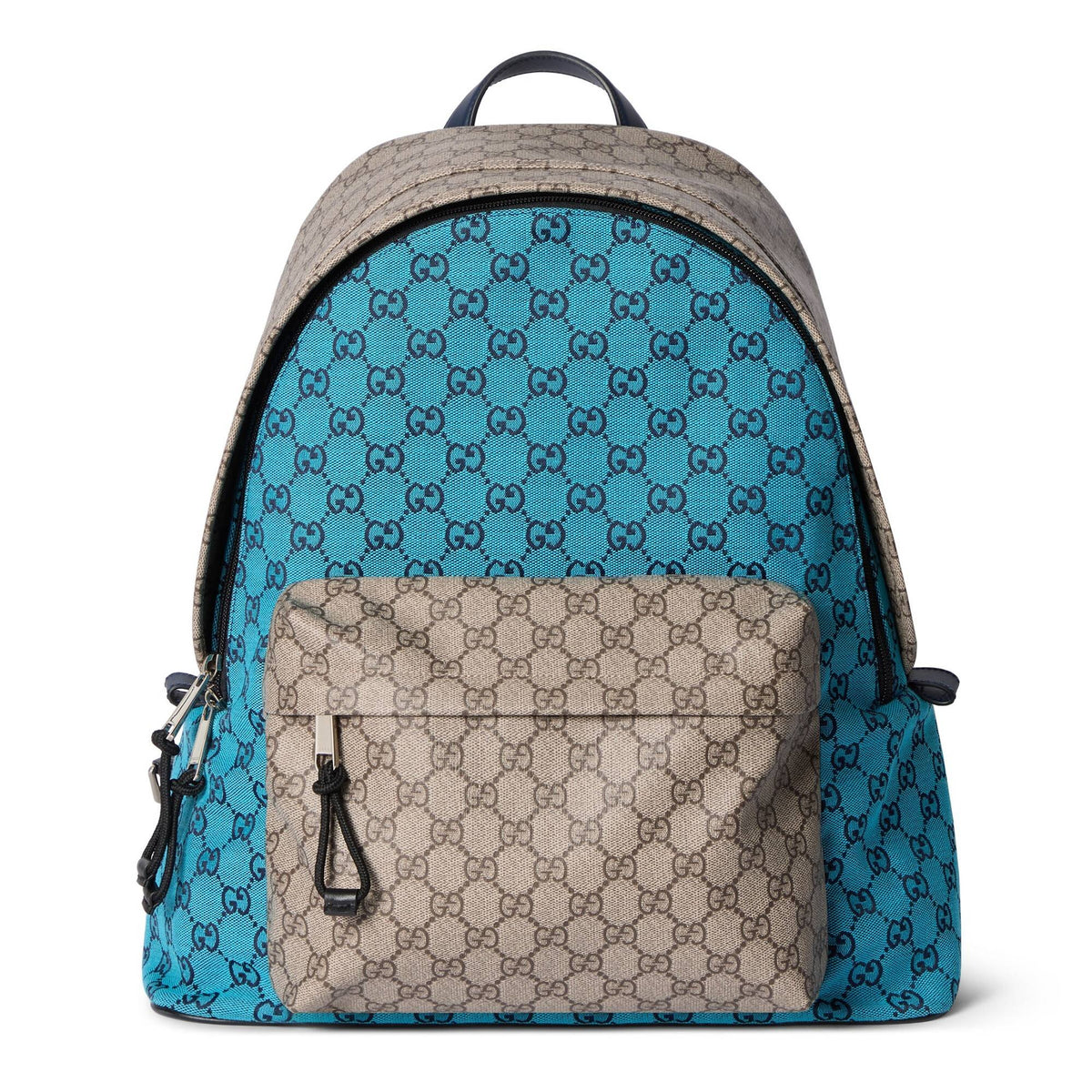 Gucci Rucksack Herren Match Medium GG Rucksack Hellblau Beige 856952 FAFL3 4542