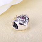 Pandora Damen-Charm Prinzessin Heart 925 Silber Zirkonia pink Kissenschliff - 791375PCZ