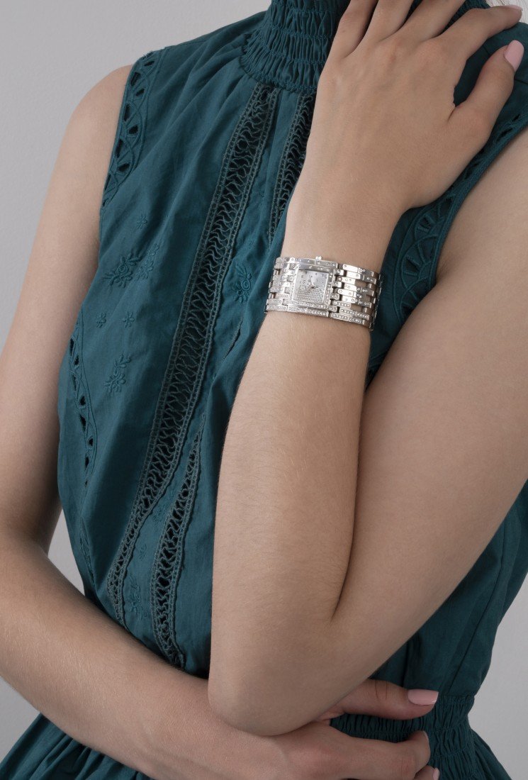 Guess Damen Armbanduhr WATERFALL silber 22 mm GW0441L1