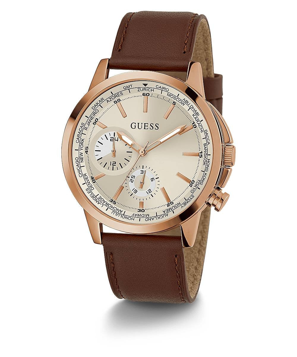 Guess Herren Armbanduhr  44 mm Armband Leder GW0540G4
