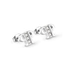 Philipp Plein Damen Ohrringe PP ELEMENTS Silberfarben, Weiß PJ4EA02EU