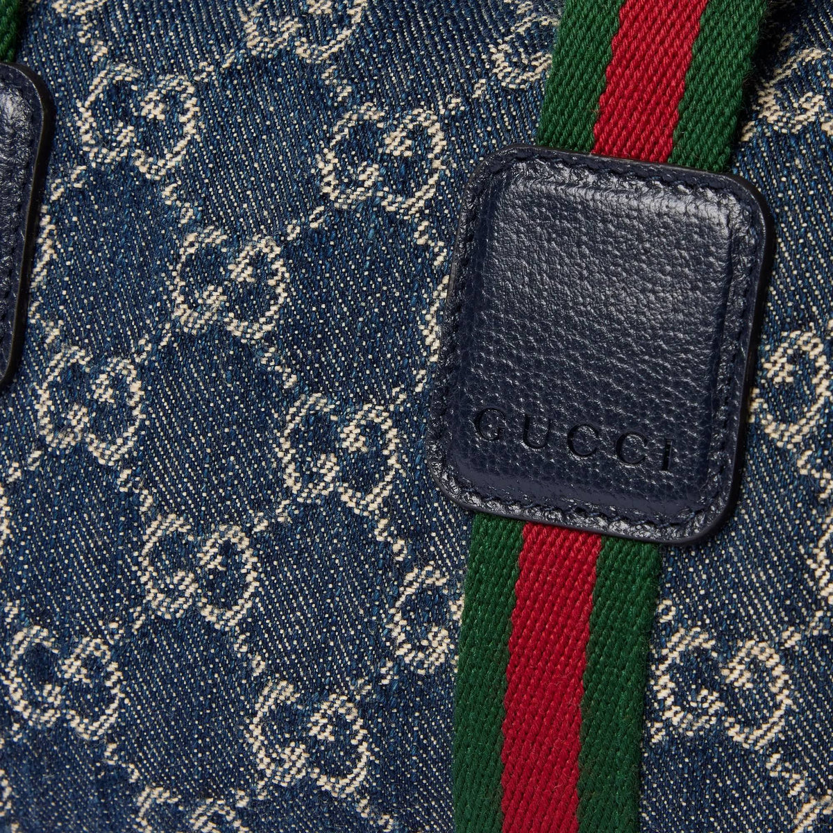 Gucci Handtasche Damen Mini GG Handbag Navy Weiß GG Denim 859975-FAFWW-4443