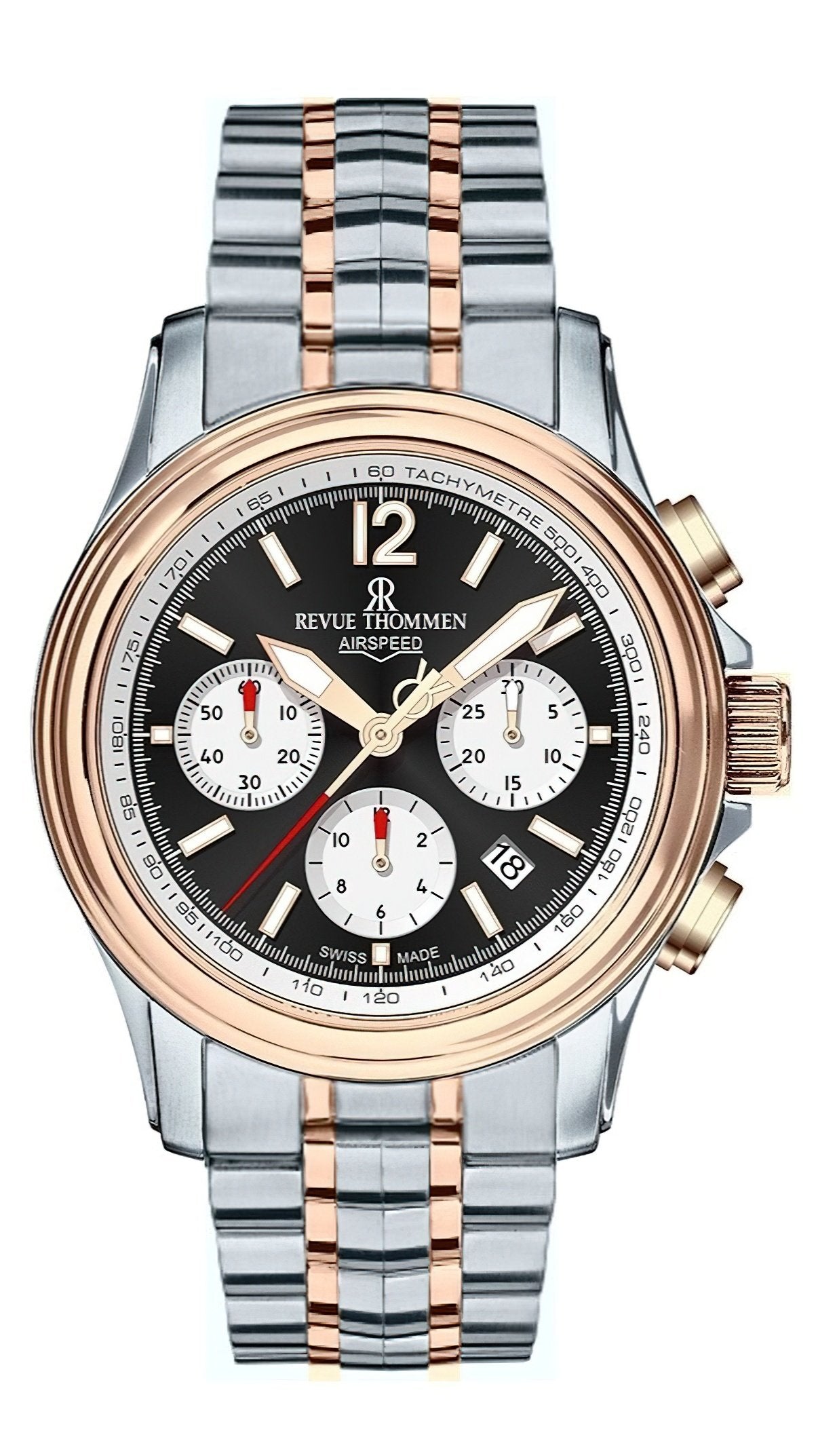 Revue Thommen Herren Automatikuhr Airspeed 16041.6457 Bicolor
