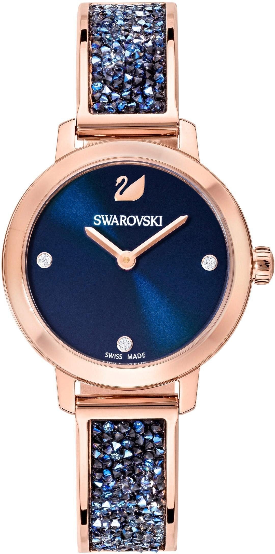 Swarovski Damen Armbanduhr  Cosmic Rock Blau Rosegoldfarbe 5466209