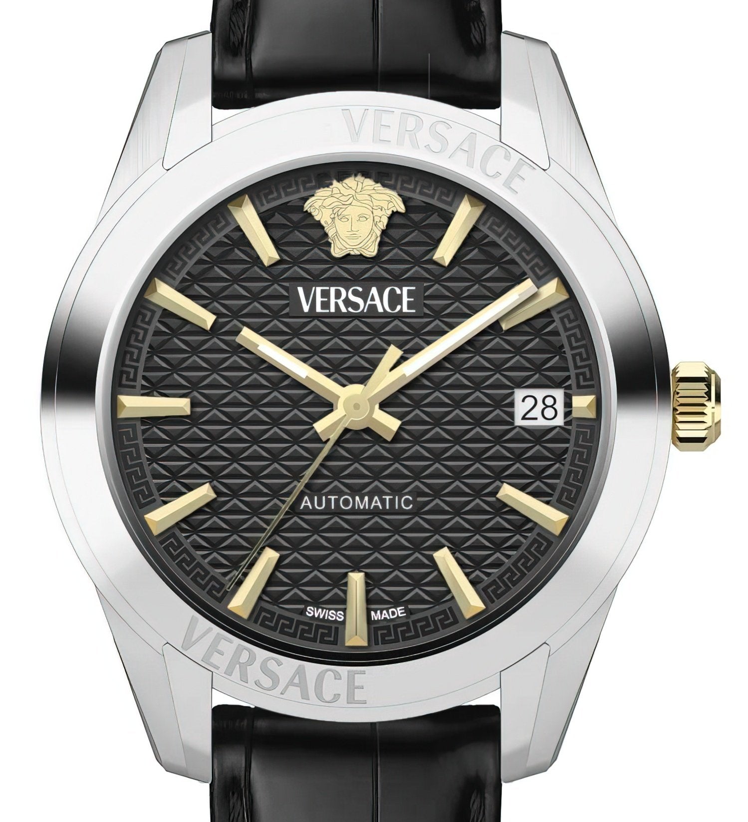 Versace Damen Armbanduhr Greca Classic Schwarz VESCA0124