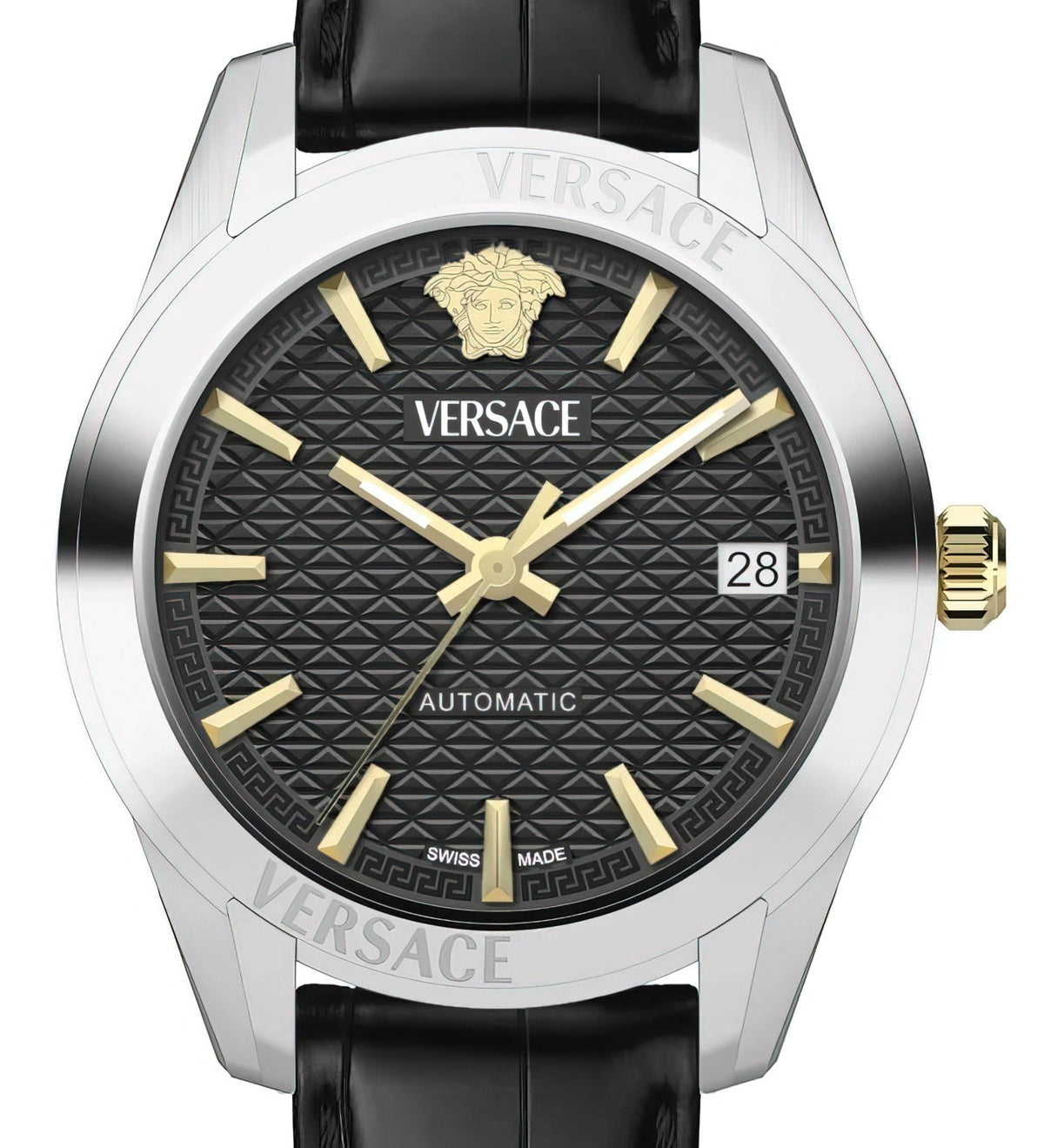 Versace Damen Armbanduhr Greca Classic Schwarz VESCA0124