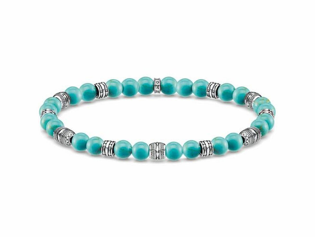 Thomas Sabo Armband Unisex Armband geschwärztes Sterling Silber Türkis A1923-878-17-L15-5