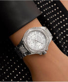 Guess Armbanduhr Damen Envy Multifunktion Silber GW0878L1