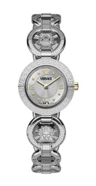 Versace Damen Armbanduhr Greca Jewel Silber/Gold VEWCA0124