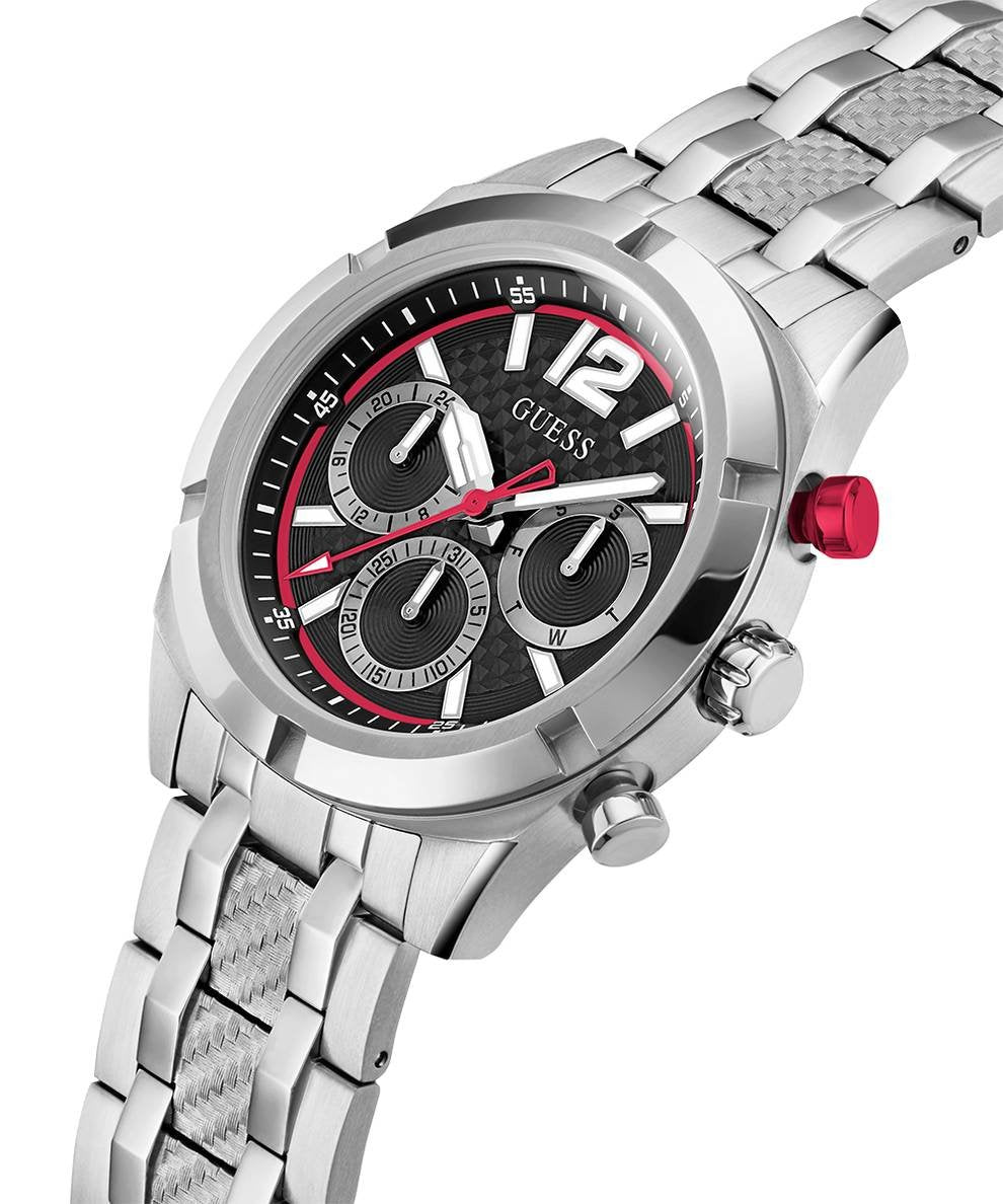 Guess Herren Armbanduhr Silber Multifunktion Resistance GW0714G1