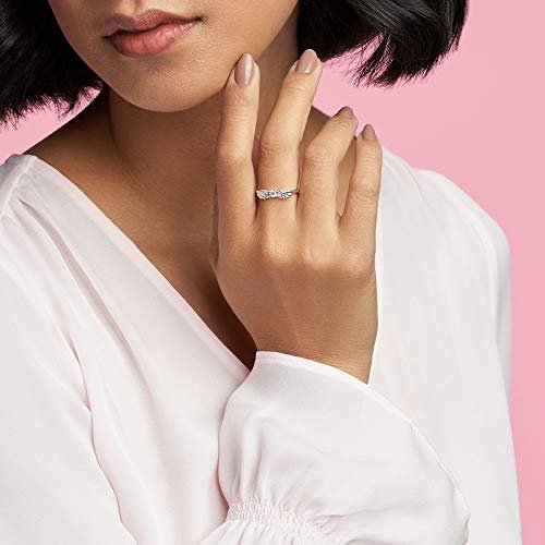 PANDORA Sparkling Wishbone Ring in Gold mit 14 Karat vergoldete Metalllegierung und Cubic Zirkonia Steinen Timeless Collection, Größe 52