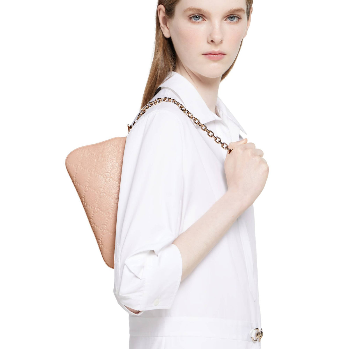 Gucci Schultertasche Damen GG Emblem Super Mini Bag 815278-AAEEM-6802