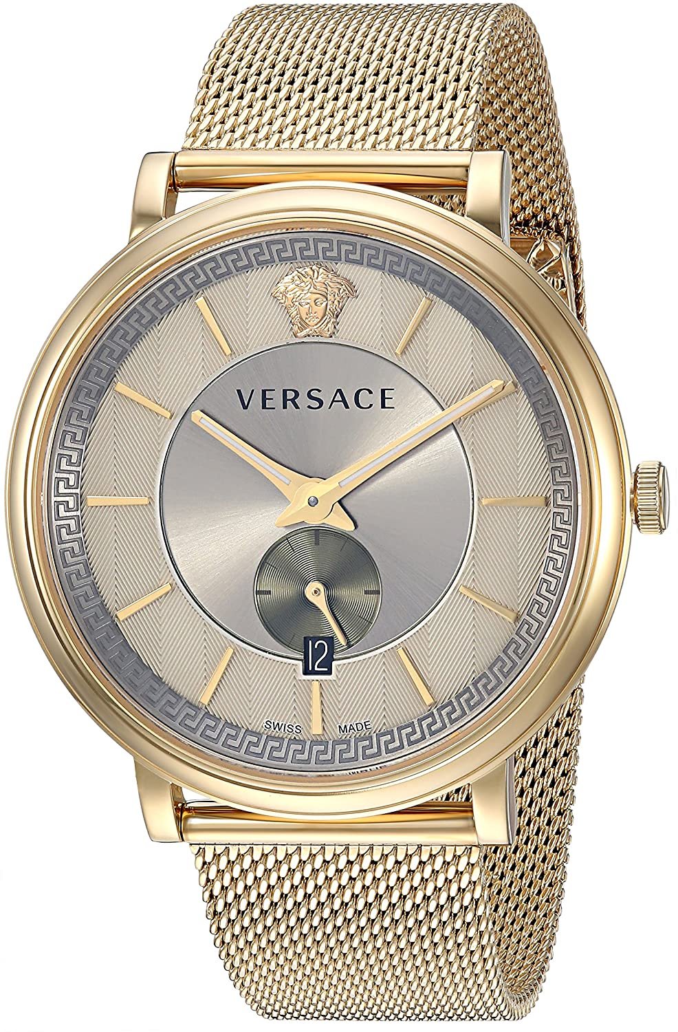 Versace Herren-Armbanduhr V-Circle Manifesto Edition Schweizer Quarz Edelstahl VBQ070017
