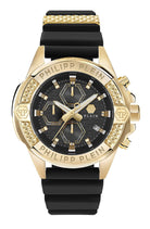 Philipp Plein Herrenuhr The $kull Chrono Schwarz/Gold PWWFA0225