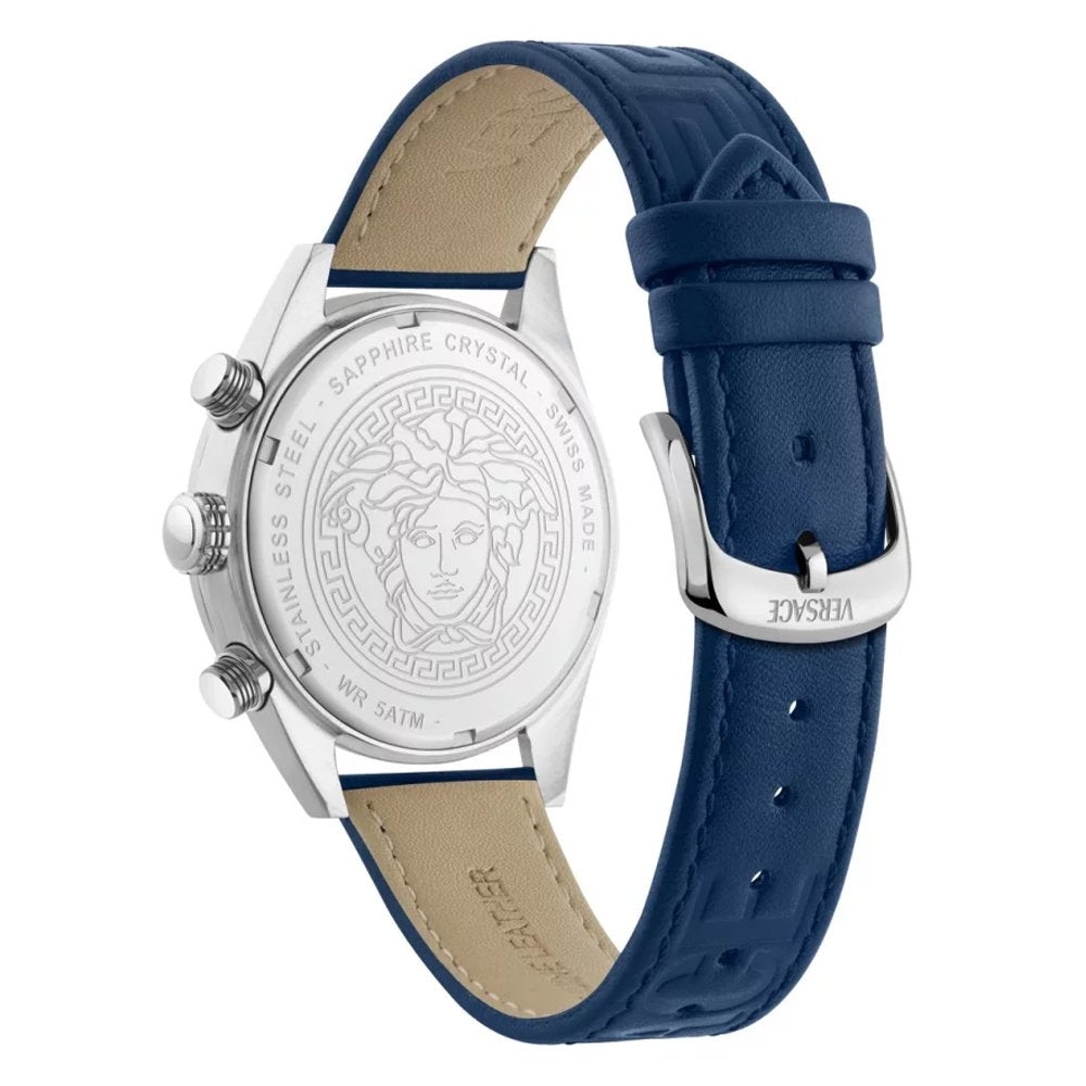 Versace Uhr Herren Chronograph Athletics Chrono Blau/Silber VEKJA0125