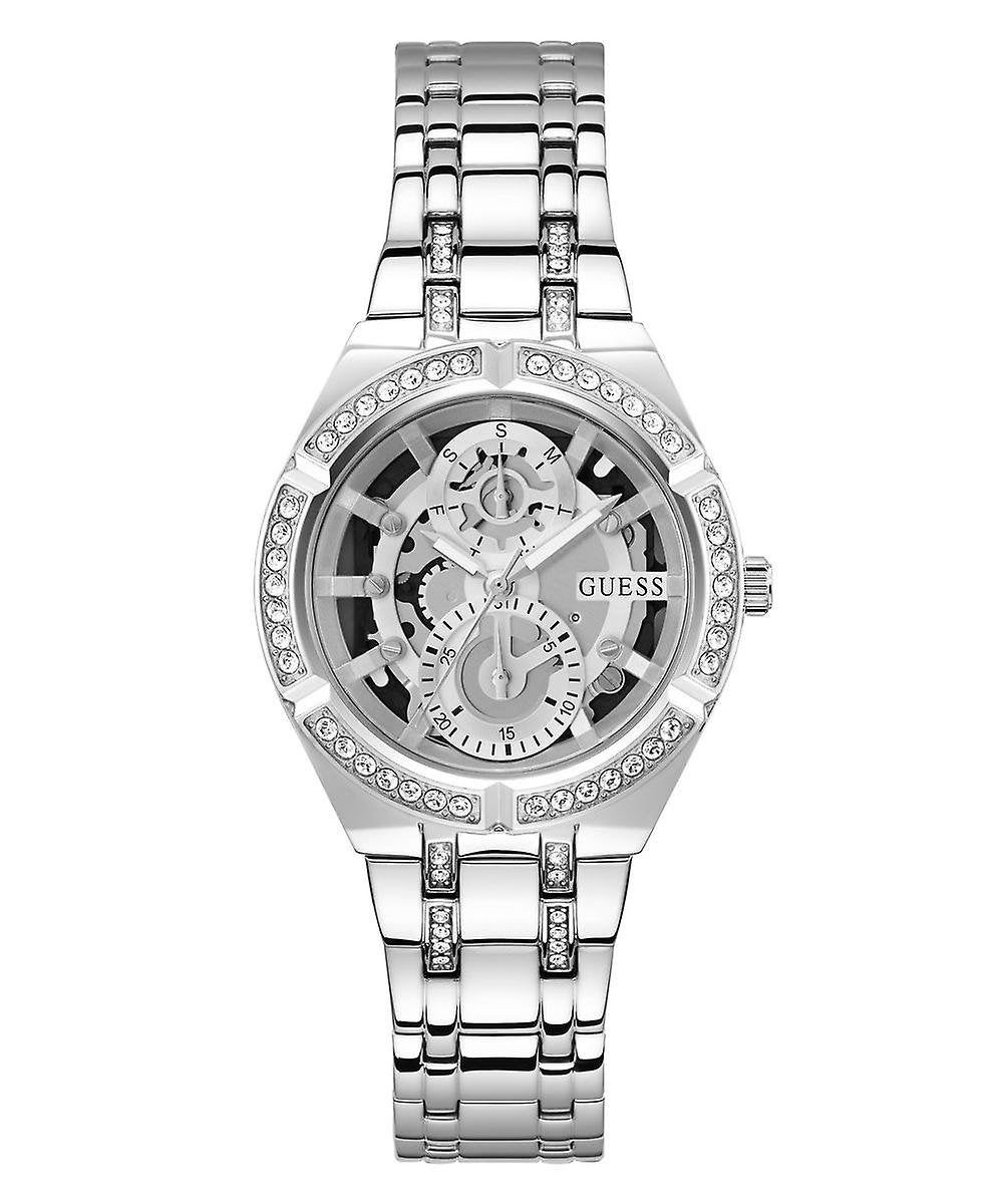 Guess Damen Armbanduhr Allara Multifunktion skeleton Silber GW0604L1