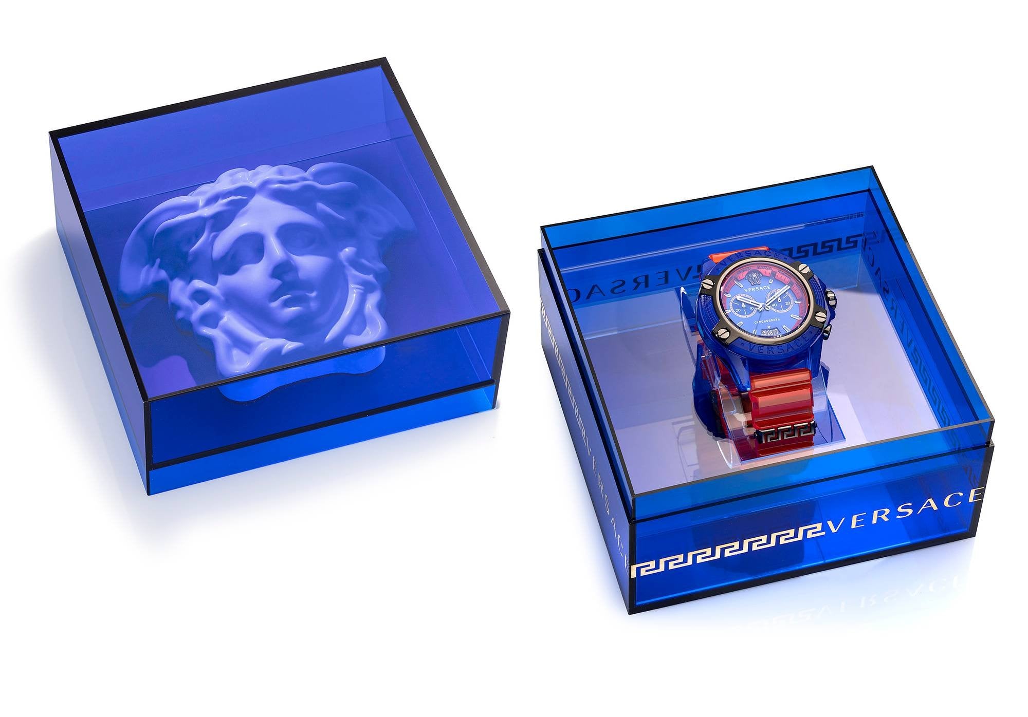 Versace Armbanduhr Sport CHRONO ACTIVE - 44MM - VEZ7-BLUE TRANSP. POLYCARBONATE CASE